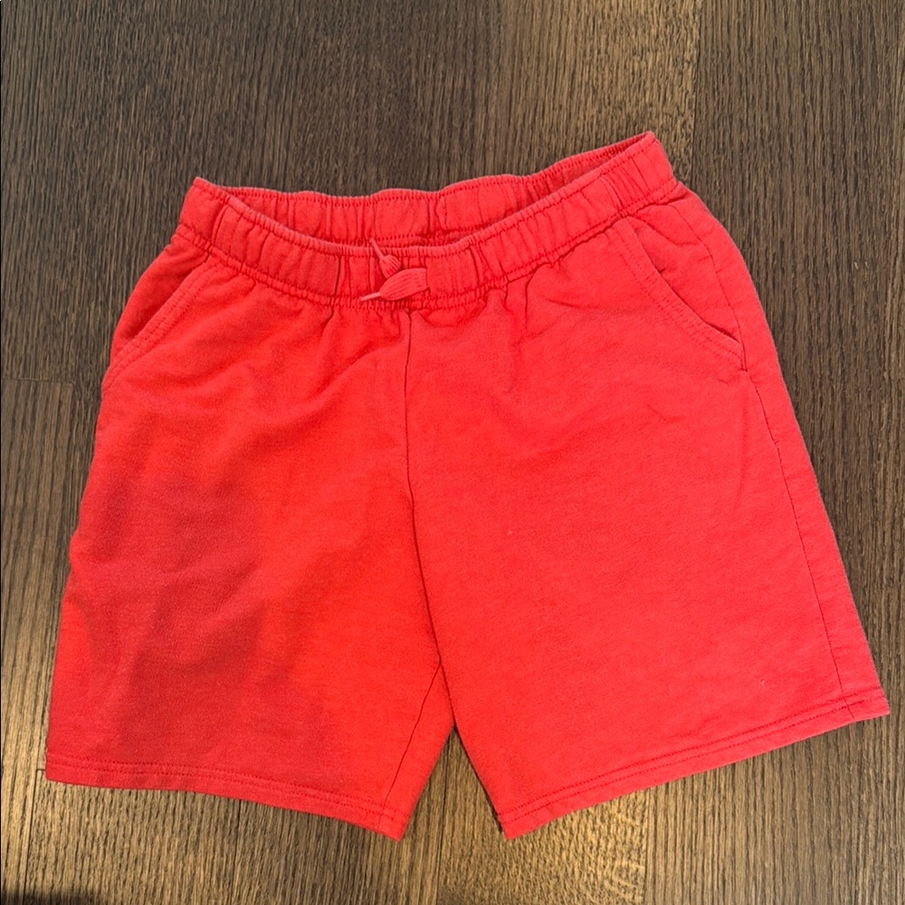 Vibrant Red Casual Shorts